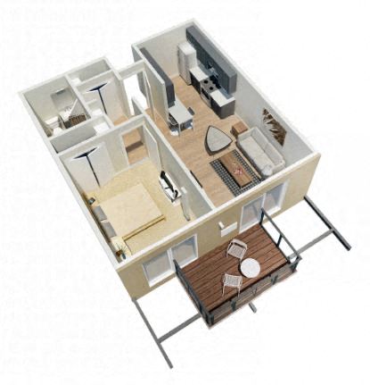Parker Off Pearl Interior Unit Floor Plan